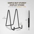 thumbnail image 2 of Decorative Plate Stand Holder Picture Frame Stand Easel Display Stand Silver, 2 of 8