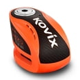 thumbnail image 1 of KOVIX KNX10 Candado de freno de disco con alarma para motocicleta, pasador de 10 mm, 3 llaves, resistente, antirrobo, naranja fluorescente, 1 of 5