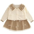 thumbnail image 3 of Auroural Baby Girl Sets 18 Months Winter Girls' Knitted Sweater Set Children's Cardigan Two-piece Set Top And Skirt 1-2Years, 3 of 3