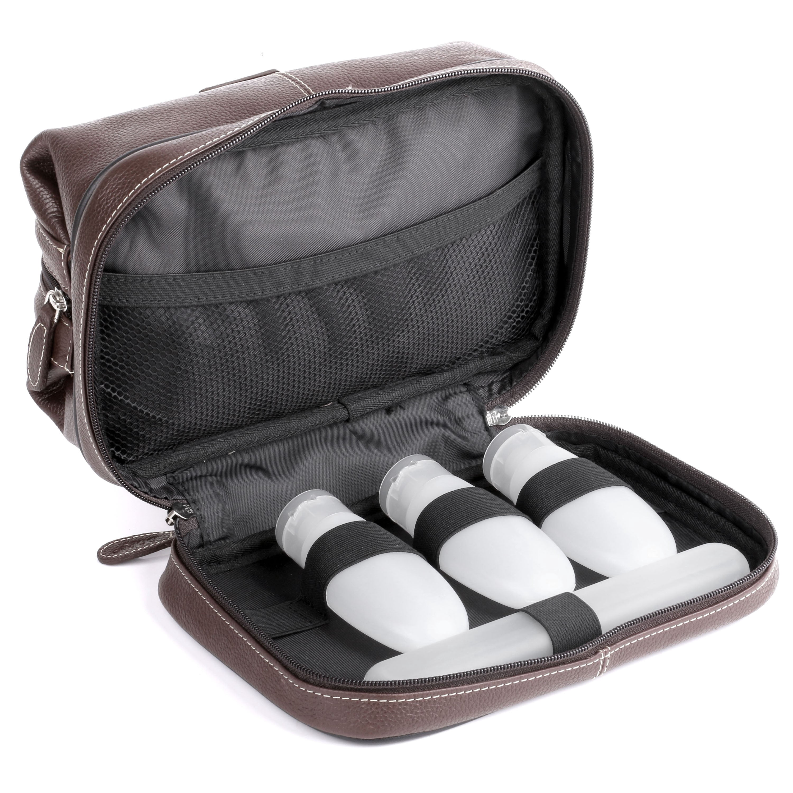 Dopp Men's Country Saddle Travel Kit with Bonus Items Leather, Brown