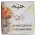 thumbnail image 2 of To My Daughter In My Eyes There is No One Inseparable Necklace, 2 of 7