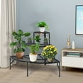 thumbnail image 4 of Costway Corner Plant Stand Metal 3 Tier Ladder Potted Shelf Flower Holder Display Rack, 4 of 9