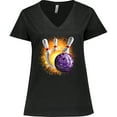 thumbnail image 3 of Inktastic Bowling Strike Women's Plus Size V-Neck T-Shirt, 3 of 5