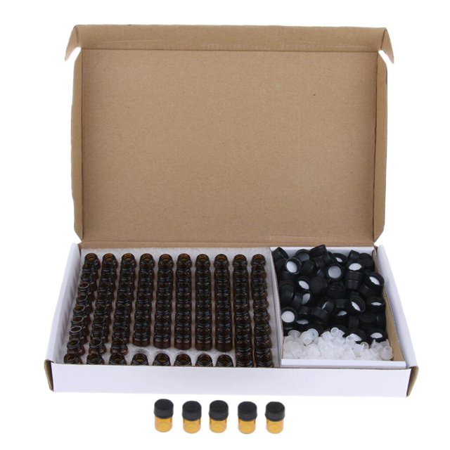 pitrice Empty Essential Oil Bottles Amber Leakproof for Oil Bottles Empty Container Cosmetic Bottle Liquid Cosmetic Liquid Vials With Caps Plug 3ml