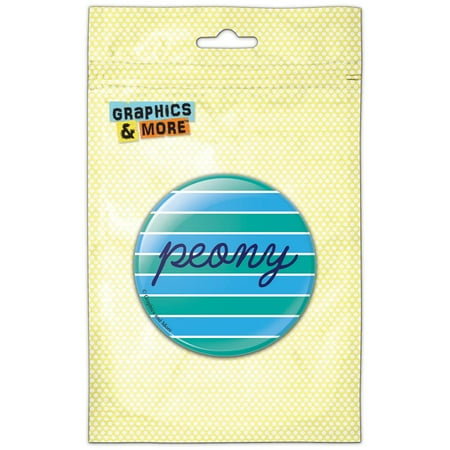 

Peony Stripes Refrigerator Button Magnet