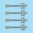 thumbnail image 2 of Renovators Supply Garage Door Decorative Hardware Fleur De Lis Design 16" Black Wrought Iron Dummy Strap Hinge w/Screws Pack of 4, 2 of 9