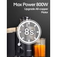 thumbnail image 2 of Juicer Machines, extractor de exprimidor de boca ancha de 3 pulgadas, para verduras y frutas con ajuste de 3 velocidades, motor de 400 W, fácil de limpiar, negro, 2 of 5