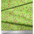 thumbnail image 2 of Soimoi polyester Crepe Fabric Leaves,Butterfly & Flower Floral Print Sewing Fabric Yard 52 Inch Wide, 2 of 3