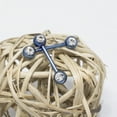 thumbnail image 3 of Nipple Ring Anodized Titanium 14G Nipple Piercing Barbell Front Facing Clear CZ, 3 of 12