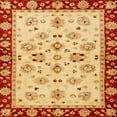 thumbnail image 1 of Ahgly Company Machine Washable Indoor Square Abstract Orange Red Area Rugs, 4' Square, 1 of 7