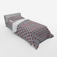 thumbnail image 3 of Abstract Duvet Cover Set, Horizontally Arranged Zigzags and Rhombus, Bedding Set with Shams and Fitted Sheet, 3 Sizes, by Ambesonne, 3 of 3