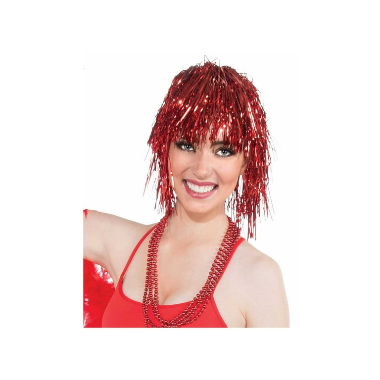 Orange Tinsle Wig Halloween Costume Accessory - Walmart.com