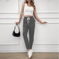 thumbnail image 3 of MLDRA Womens Sweatpants Joggers with Pockets Bottom Lounge Pant Lady Athletic Gym Lounge Pants Side Stripe for Workout Running Gray, 3 of 7