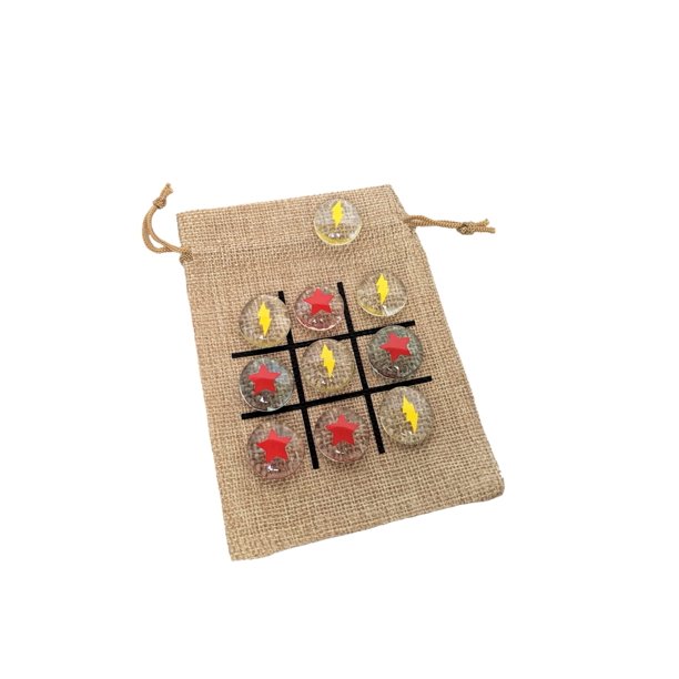 Set Tic Tac Toe con temática de estrella y rayo para fiesta de cumpleaños