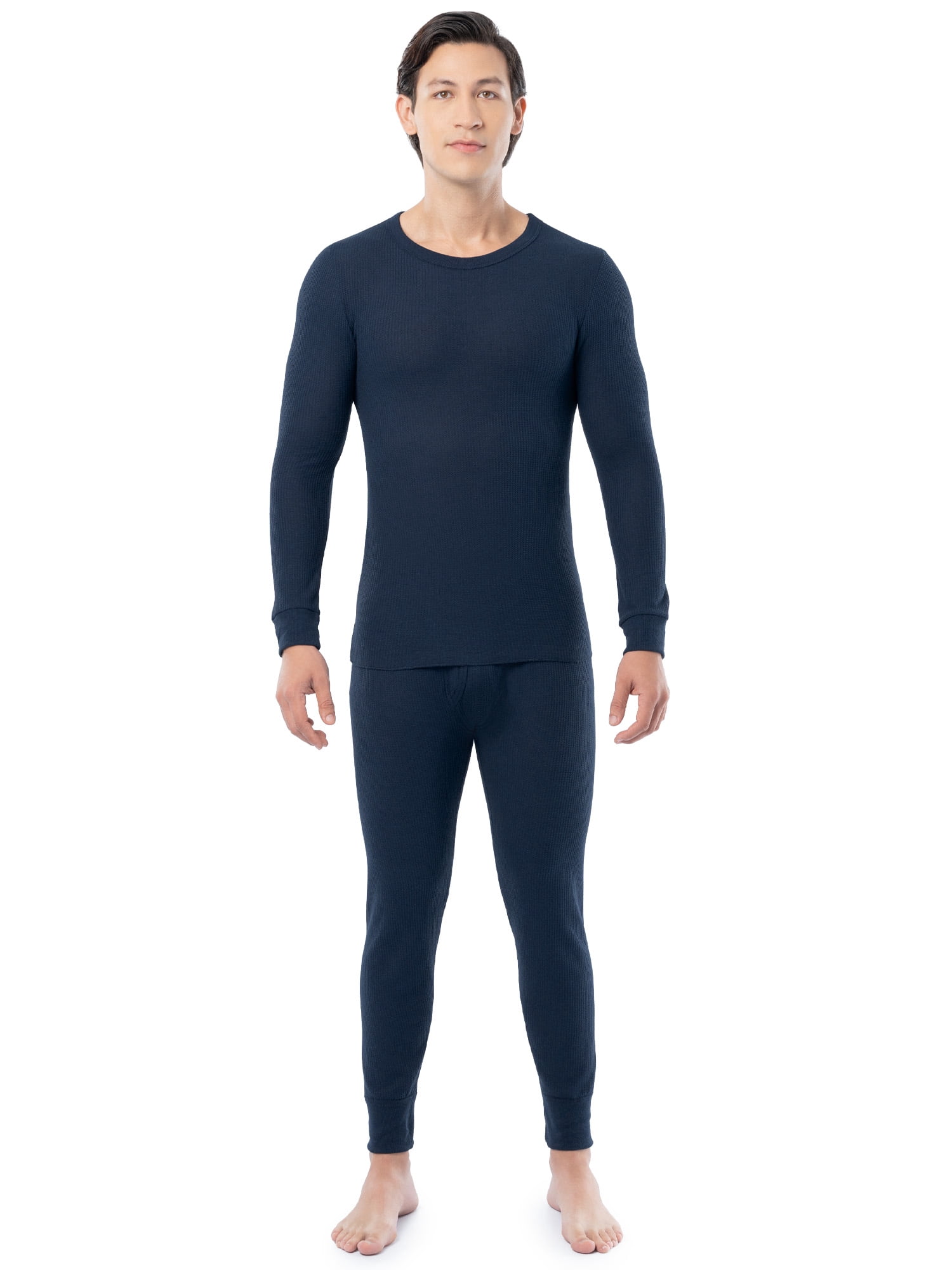 Fruit of the Loom Men's Thermal Waffle Crew Top, 3-Pack, Sizes S-5XL