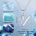 thumbnail image 4 of EUDORA Sterling Silver V Initial Necklaces, Script Letter Alphabet Pendant Jewelry Gift for Women, Sister, 18 inch Chain, 4 of 9