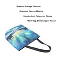 thumbnail image 3 of Large Canvas Bag 13.5x5.1x15 Inch Canvas Bag Shopping Canvas Bag Suitable For Outing Shopping Travel Out Of Large Capacity Storage Aurora, 3 of 9