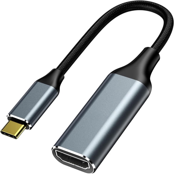 REQO USB C to HDMI Adapter 4K 60Hz, Type C Thunderbolt 3/4 to HDMI Adapter with Video Audio Output Compatible with MacBook Air, iPad Pro, Surface Pro, Silver