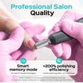 thumbnail image 6 of COSLUS CX42 Electric Nail Drill File,Professional Manicure Pedicure Kit, Stepless Speed Knob,Cordless,Rechargeable,for Home Salon Use-Gray, 6 of 9