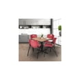thumbnail image 3 of Regency Cain 42 in. Square Breakroom Table- Noble Oak & 4 M Stack Chairs- Burgundy, 3 of 10