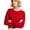 A11101-Red, variant on Women's 100% Merino Wool 2024 Fall Winter First-Line Ready to Wear Long Sleeve Seamless Knit Crewneck Sweater Red S