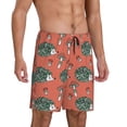 thumbnail image 2 of Fotbe Hedgehog Mushroom Pantalones Cortos de Pijama para Hombre, Ropa de Dormir, Pantalones de Pijama Cortos para Hombre-Large, 2 of 6