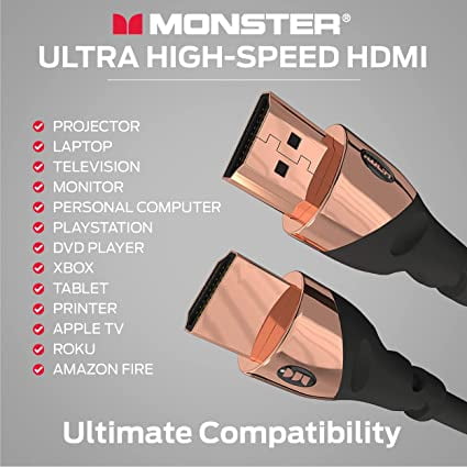 Monster HDMI 4K HDMI Ultra High-Speed Rose Gold 2.1 Cable – 21