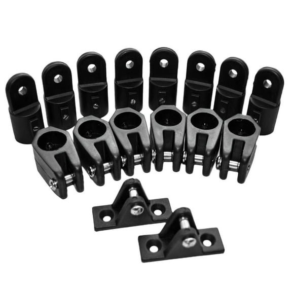 16 Pieces / Set Boat Deck Hinge Jaw Slide Eye End for 4 Bow Bimini Top