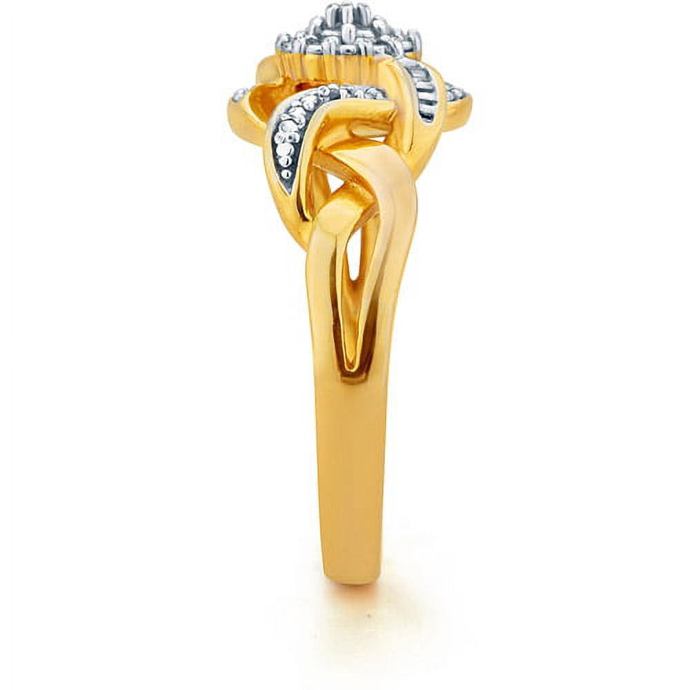 Arista Accent Carat T.W. Round White Diamond Rhodium-plated Ring, Earrings and Pendant Set in Brass, 18"