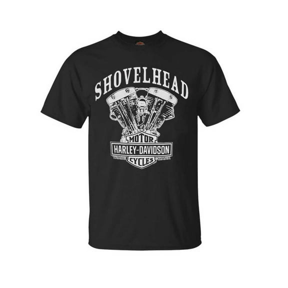 Men's T-Shirt, Shovelhead Engine Short Sleeve, Black 30294026, Harley Davidson