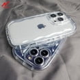 thumbnail image 2 of Funda ovalada transparente a prueba de golpes para iPhone, funda protectora de lente suave para iPhone 11, 12, 13 Pro, Max, 14, X, Xs, Max, Xr, 7, 8, 6s Plus Fivean unisex, 2 of 2