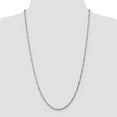thumbnail image 2 of Solid 14K White Gold 2.75mm Flat Figaro Chain Bracelet / Anklet, 2 of 3