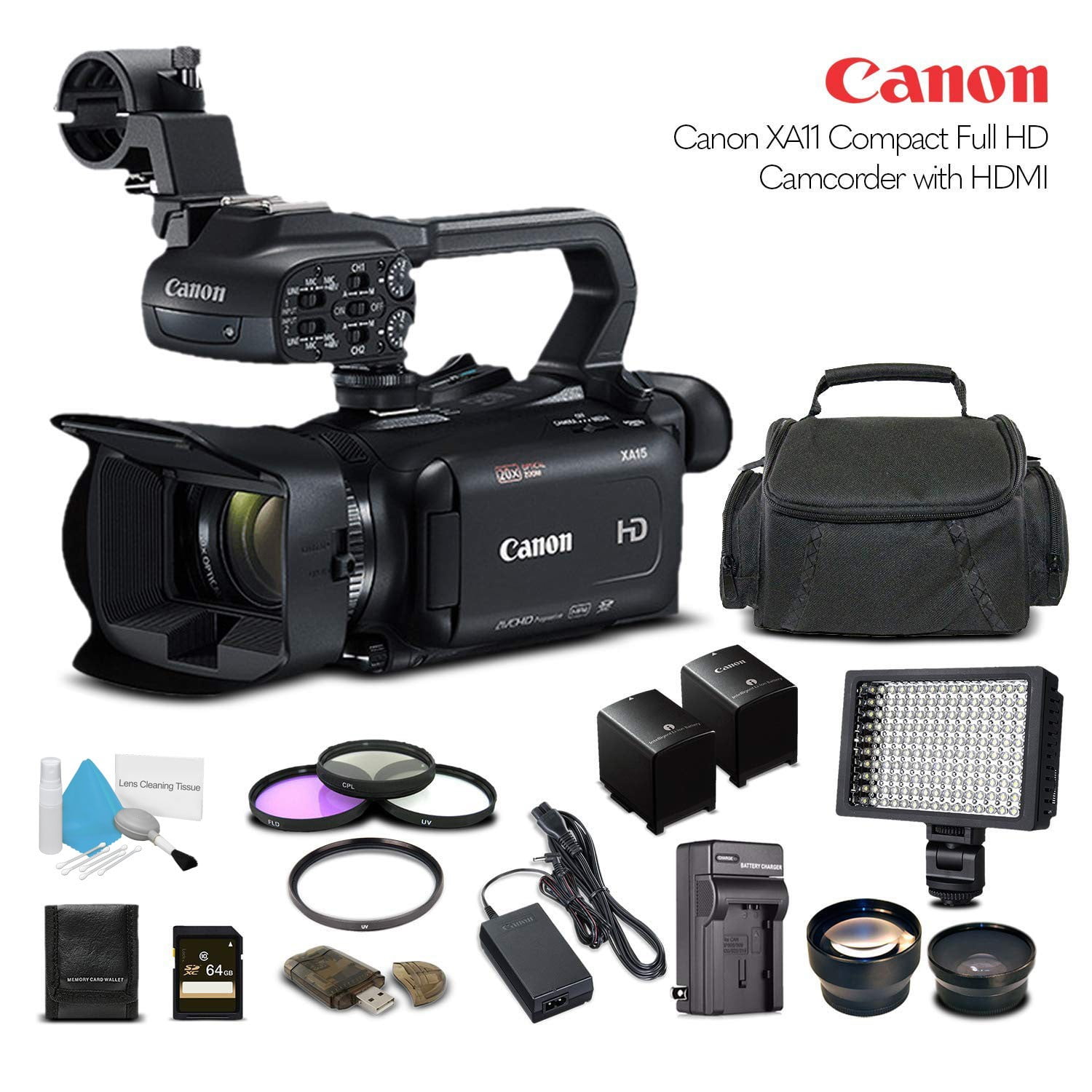 Canon XA11 Compact Full HD Camcorder 2218C002 With 64GB Memory Card