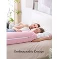 thumbnail image 5 of Body Pillow for Pregnancy, J Shaped Pregnancy Pillows for Side Sleeping, Soft Maternity Pillow with Jersey Cotton Cover for Head Neck Belly Support, Pink, 5 of 16