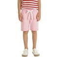 thumbnail image 2 of LittleSpring Little Boys Athletic Shorts Summer Drawstring Pull on Cotton Sweat Shorts with Pockets Terry Pink Size 7-8, 2 of 6