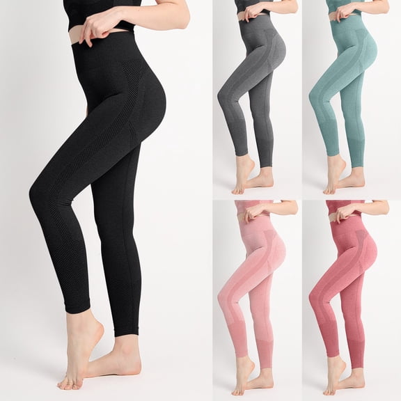 Utoimkio High Waisted Yoga Leggings for Women Summer Tummy Control Workout Athletic Running Yoga Pants for Women
