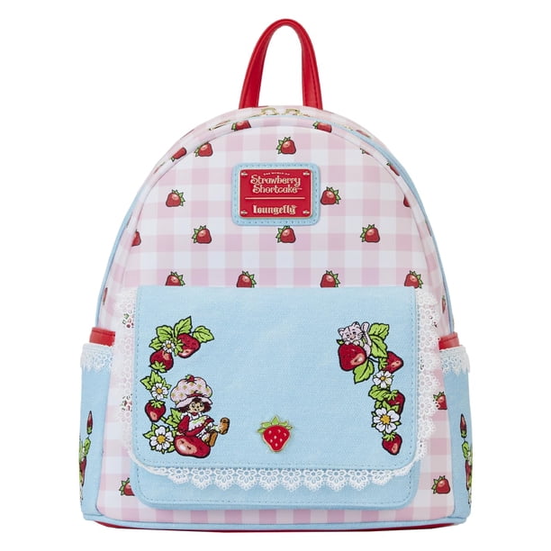Mini mochila Loungefly Strawberry Shortcake de mezclilla 23x27x11 cm