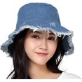 thumbnail image 1 of LinYooLi Chapeau Seau Chapeau de Soleil Chapeaux Seau pour Hommes Chapeau de Plage pour Femmes Chapeau de Pêcheur en Denim Décontracté Chapeau Pliable Mode Urbaine Randonnée, 1 of 3