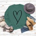 thumbnail image 4 of Clearance! Yajing Oversized Sweatshirt for Women Sweatshirt for Women Valentine's Day Crewneck Pullover Shirts Heart Sweatshirts Graphic Lover Gift Mother’S Day S Green, 4 of 4