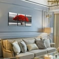 thumbnail image 5 of 3Piece Canvas Wall Art for living room -panoramic black and white with red trees - Canvas Prints Simple Modern Home Decor The room Stretched and Framed Ready to Hang paintings- 12"x16"x3 Panels, 5 of 6