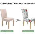 thumbnail image 4 of Christmas Chair Covers Set of 6, Winter Festive Pastel Color Chairs Slipcover for Dining Room, Removable Washable Breathable Cover in The Kitchen Restaurant Holiday Decor, 4 of 6