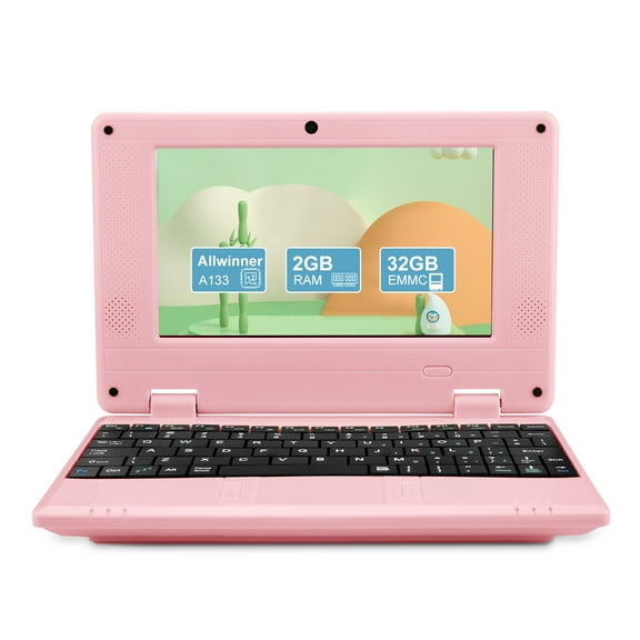 7inch Portable Small Laptop, Android 12 Quad Core with 2GB RAM 32GB ROM Mini Laptop Notebook for Kids,Ideal Gift for Children 's Learning and Entertainment