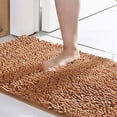 thumbnail image 4 of Champagne Color Bathroom Rug Absorbent Bath Mat Soft And Comfortable Furry Durable Thickened Bathroom Rug Machine Washable Reusable Polyester Carpet,As Shows A,Polyester, 4 of 9