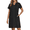 Black, variant on Women Zipper Robes Short Bathrobe Lightweight Mumu Duster House Coat with Pockets Soft Moo Moo Nightgown