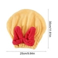 thumbnail image 2 of ievspot Hair Drying Cap,Absorbent Hair Towel Wrap with Bow,Hair Wrap Turban for Women Bath Shower Spa, 2 of 6