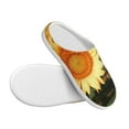 thumbnail image 3 of Fotbe Golden Sunflower In Field Pattern Women's Fuzzy Curly Fur Memory Foam Loafer Slippers Indoor Outdoor Slippers Winter Home Shoes-46/47, 3 of 7