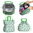 thumbnail image 2 of LightBlue Cartoon Dinosaurs Trees Pattern Drawstring Lunch Bag Women - Drawstring Lunch Bag Insulated for Work Office - Stain-Resistant Large Lunchbags for Women with Multi-Pockets, 2 of 6