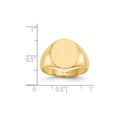 thumbnail image 5 of Solid 14k Yellow Gold 14.0x13mm Closed Back Men's Engravable Monogram Signet Ring Band Size 9.5, 5 of 6