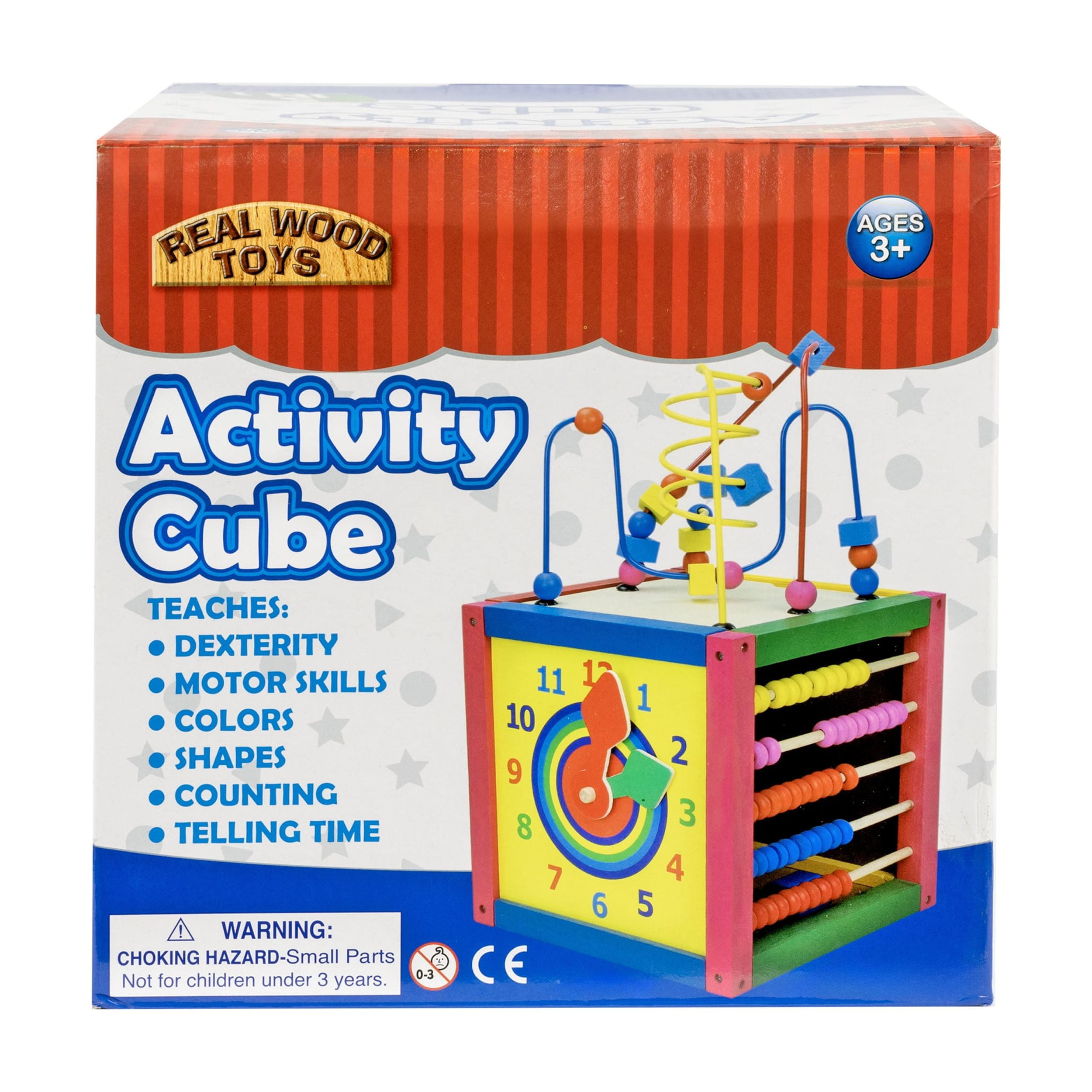 Homeware Wooden 5 in 1 Activity Cube for Children Age 3 and Up