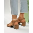 thumbnail image 6 of Chunky Heeled Sandals - Perfect for Summer, Peep Toe Ankle Strap Design for Women, 6 of 12
